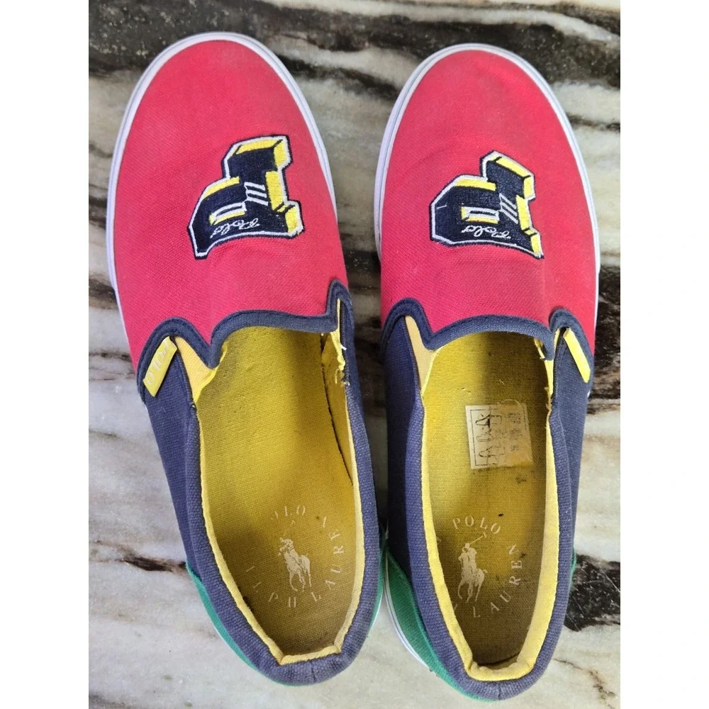 Polo Ralph Lauren Landyn Slip On Casual Red Blue‎ Green Yellow...Boys 5.5